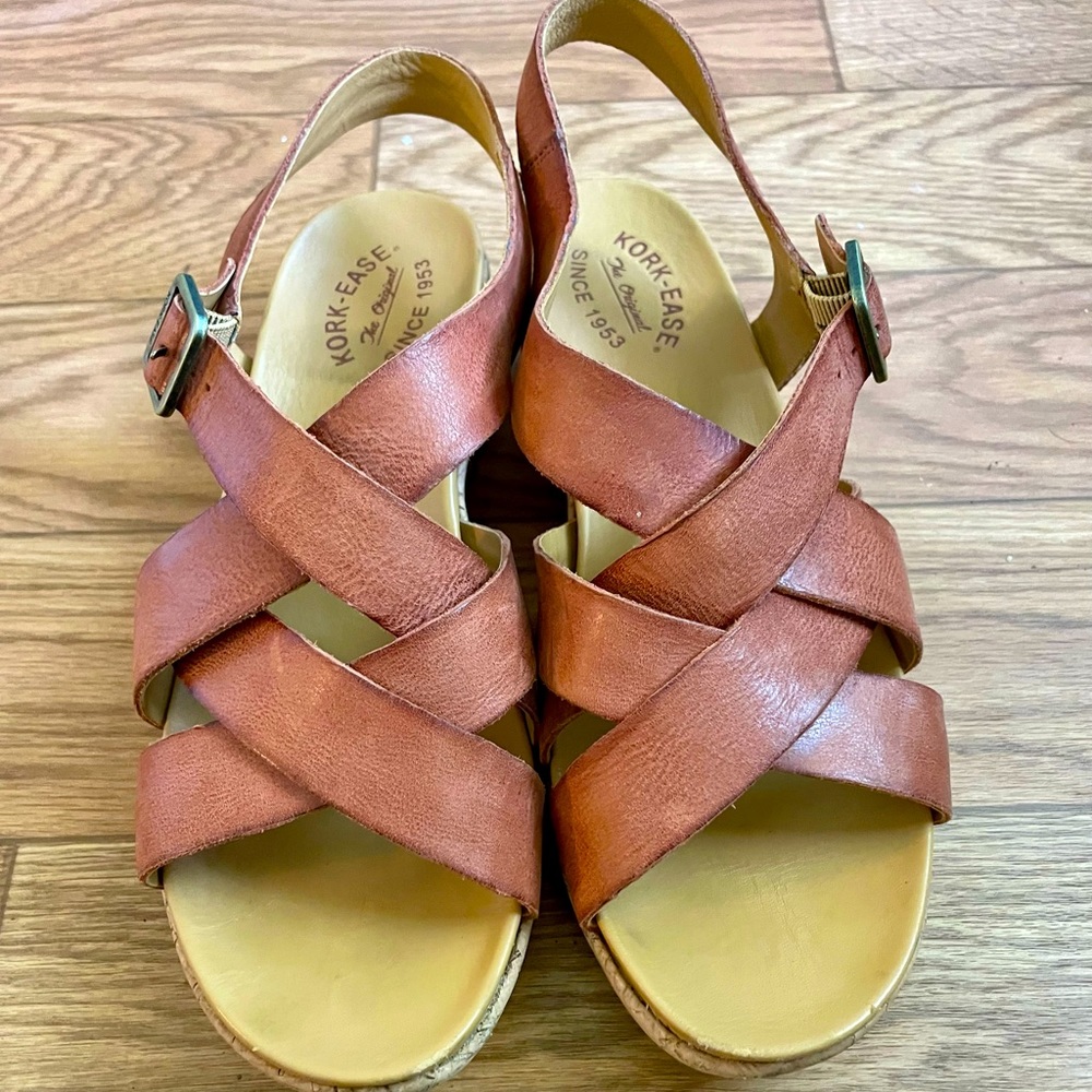 Kork-Ease Caroleigh Wedge Sandal in Rust